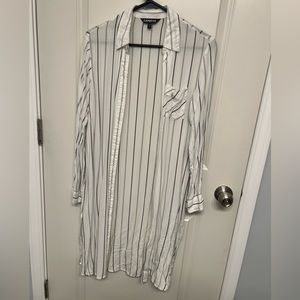 Express Black/White Striped Duster | S